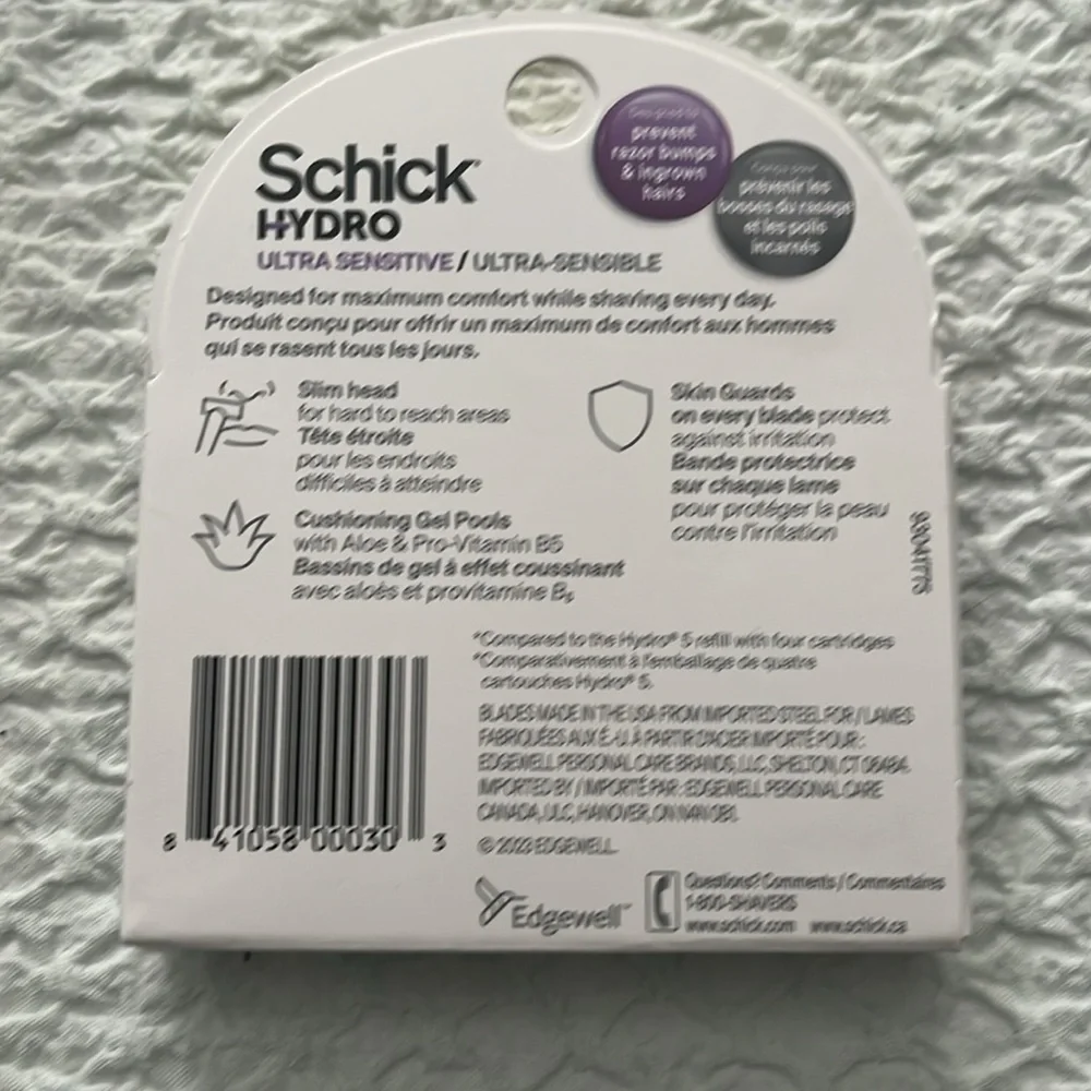 NWT Schick Hydro Ultra Sensitive Razor Blades